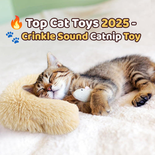 🔥Top Cat Toys 2025 - 🐾Crinkle Sound Catnip Toy