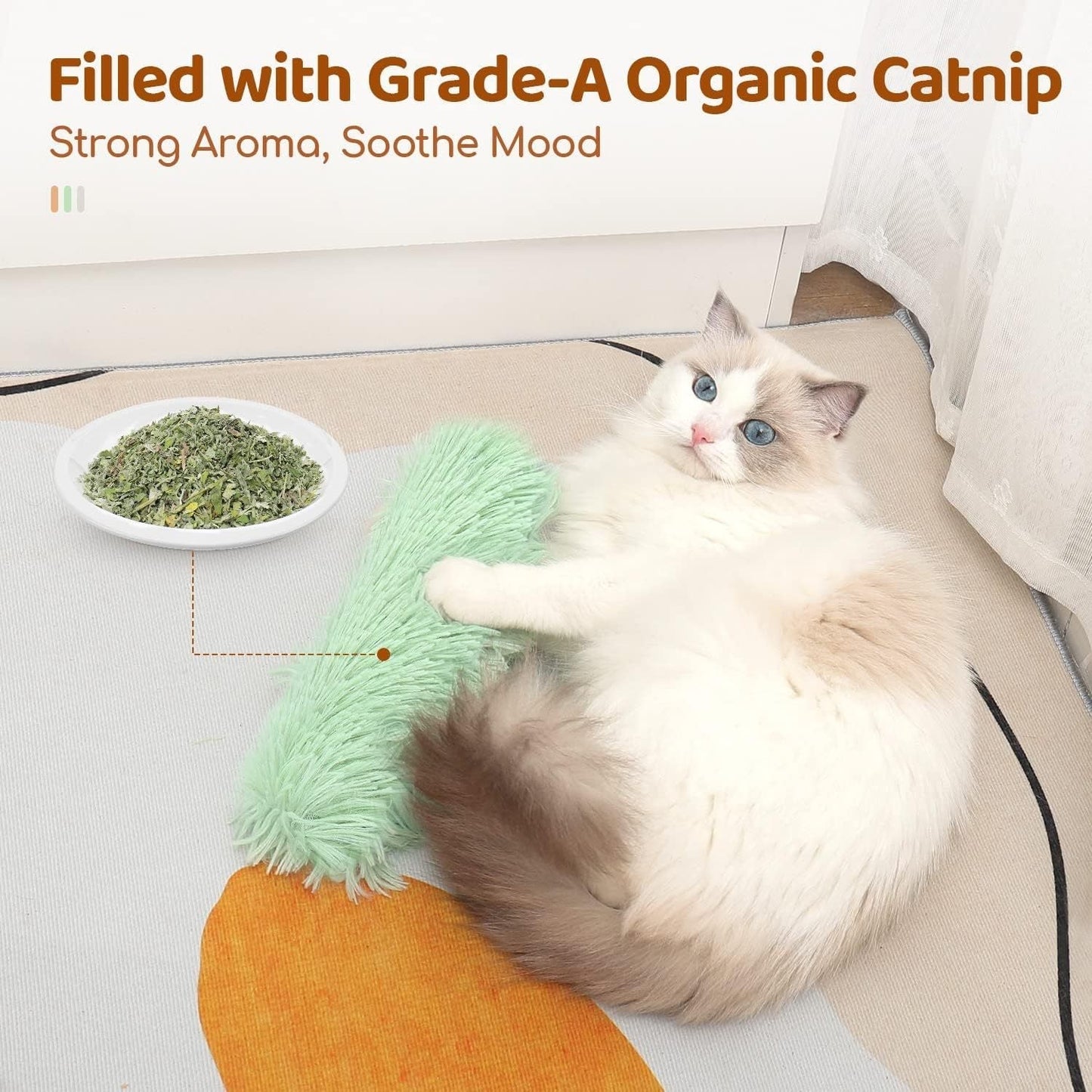 🔥Top Cat Toys 2025 - 🐾Crinkle Sound Catnip Toy