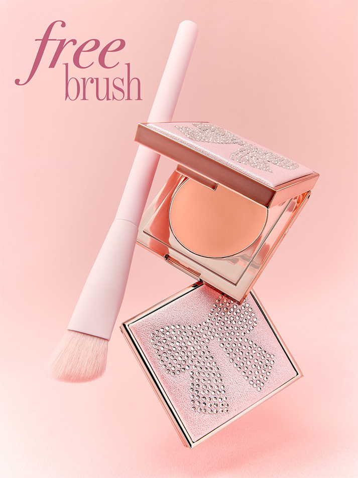 face card never declines CC undereye & brush