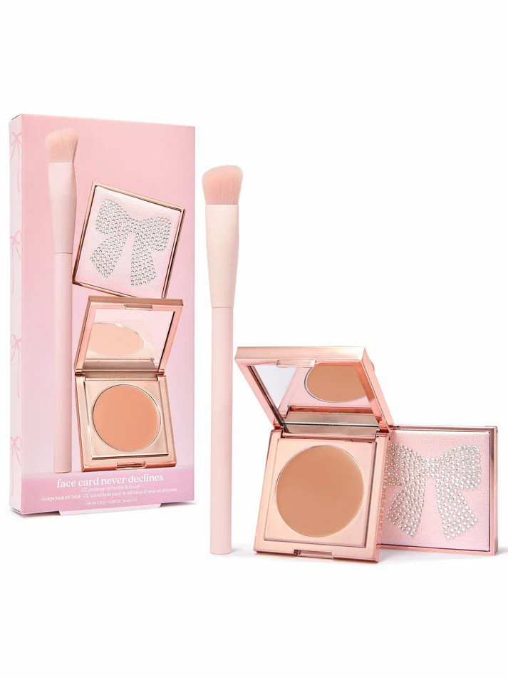 face card never declines CC undereye & brush